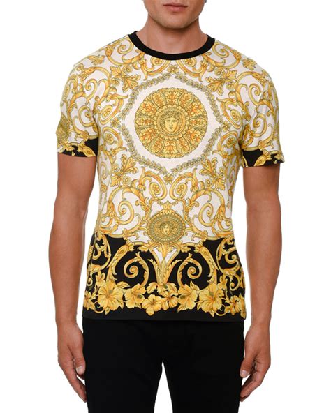 versace t shirt flowers for men|versace style shirts for men.